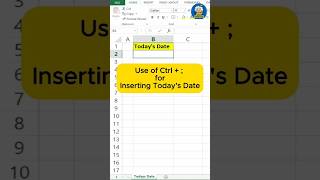 Use of Ctrl + ; in Excel | Insert Today’s Date Instantly