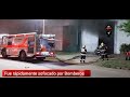Incendio en un galpón ubicado en San Martín al 700