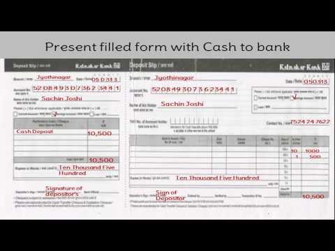 How To Fill Deposit Slip Of Union Bank Of India Hindi Youtube