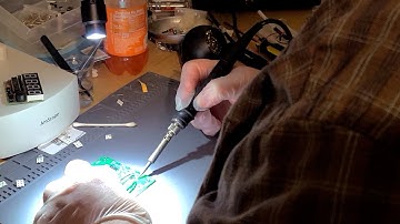Surface mount soldering on a Christmas Tree kit