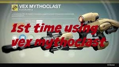 Destiny 1st time using Vex mythoclast + clip of the vex dropping