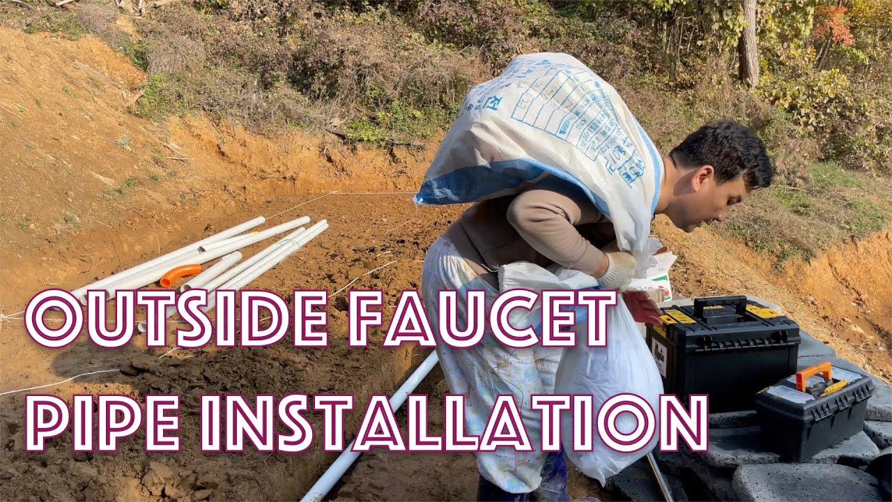 Outside Faucet pipe installation | Self-construction in Korea