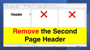 How to Remove Header From Second Page In LibreOffice