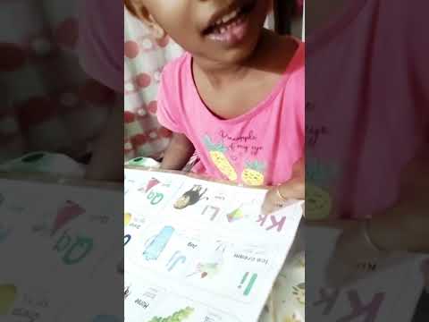 cute baby learning English