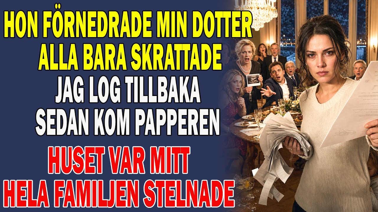Mitt i nyårsmiddagen pekade min svärmor på min dotter och sa: 'Titta på Livia. Hon liknar inte Caspian alls. Vem vet vems barn du kom hem med?' Min man teg. Runt bordet blev det knäpptyst. Fem år...