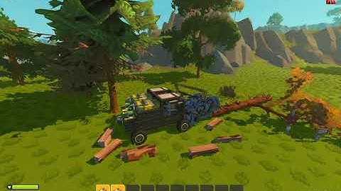 Scrap Mechanic Survival | Build&Test - Treeharvester Mower maybe v3