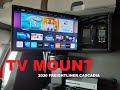 TV mount in 2020 Freightliner Cascadia & Uniden CB radio In Roehl truck