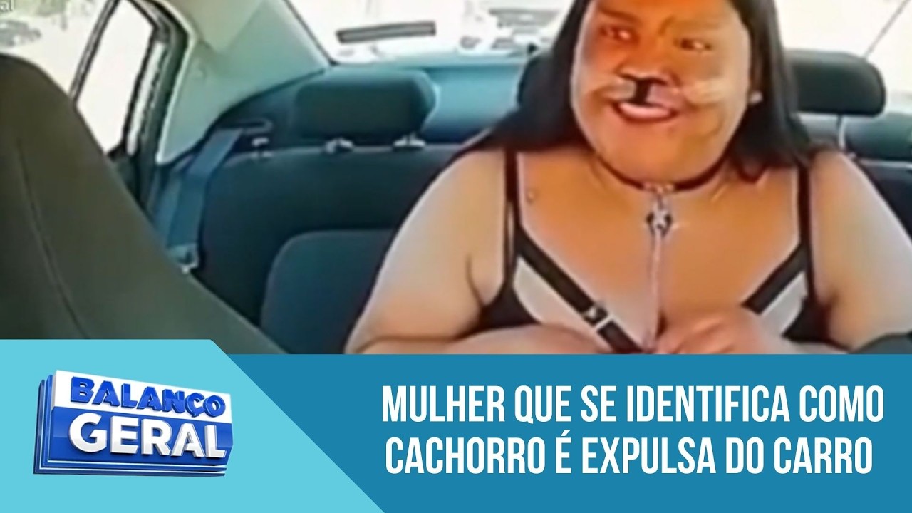 ‘Therians’: mulher que se identifica como cachorro é expulsa de carro de aplicativo I Balanço Geral