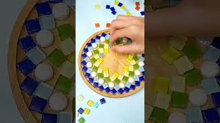Crafting Beauty: Transforming a Plain Coaster with Stunning Mosaic Tiles!