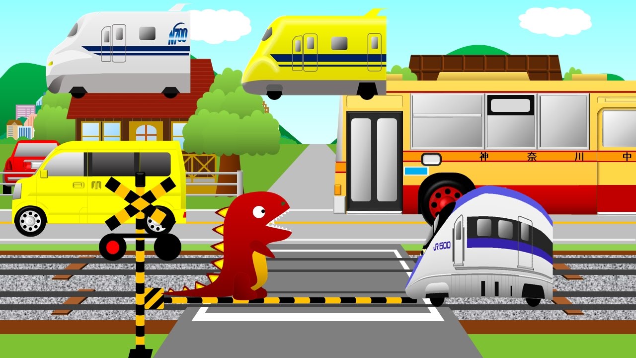 遅すぎる500系新幹線 | 踏切子供アニメ | train cartoon for Kids