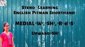 Medial "SH"  in Stenography Introduction/Objective | Pitman Shorthand by Steno Learning