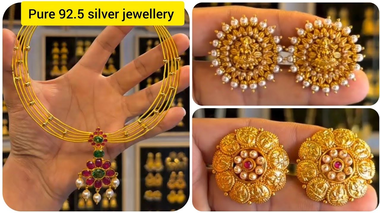 Pure 92.5 silver jewellery collection #silverprice #silverjewllery 