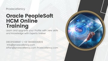 Oracle PeopleSoft HCM Online Training |  Oracle PeopleSoft HCM with Proexcellency Online Training