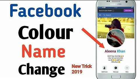 How To Make Color Name Facebook ID New trick 2019