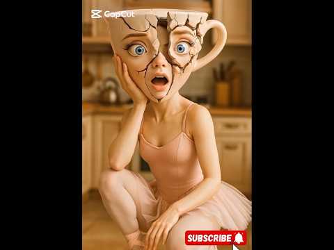 بلارينا كابتشينا وجهها ينكسر CupGirl Ballerina