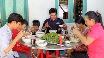 Nấu Bún Nấm Chả Cá Thác Lác Đãi Em Luân | THUÝ NHÂN TRÀ VINH #61