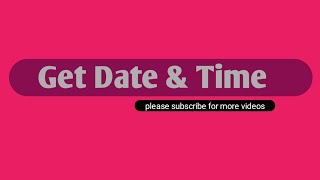 Simple Way To Get System Date And Time In Java
