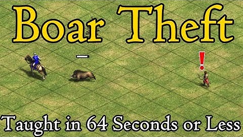 How to steal a boar in AoE2 shown in 64 seconds or less