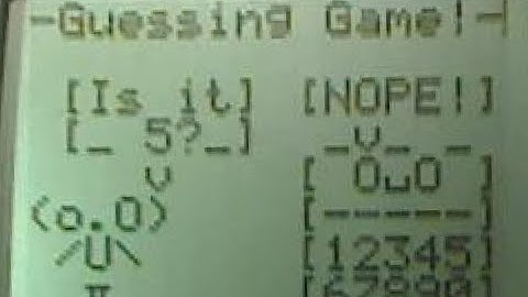 Guessing Game Part 1 - TI Game Tutorials