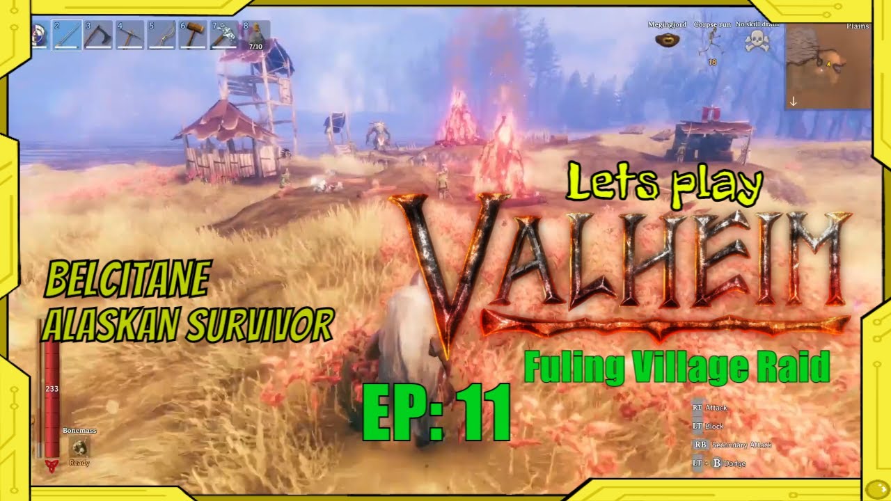 lets play Valheim EP 11 Fuling Village Raid YouTube