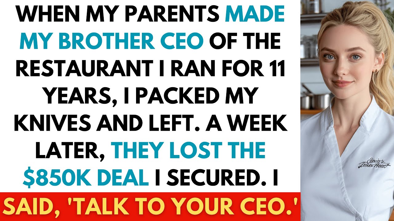 Brother Was Chosen as CEO by Our Parents — I Walked Away, and They Lost an $850K Contract Without Me