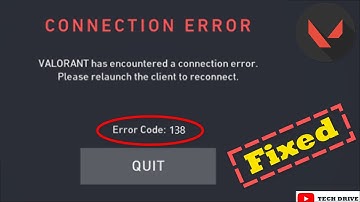 How To Fix Valorant Error Code 138 Connection Error | Valorant Van Error Code 138 (Solved)
