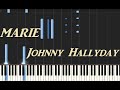Marie  johnny hallyday piano synthesia tutorial