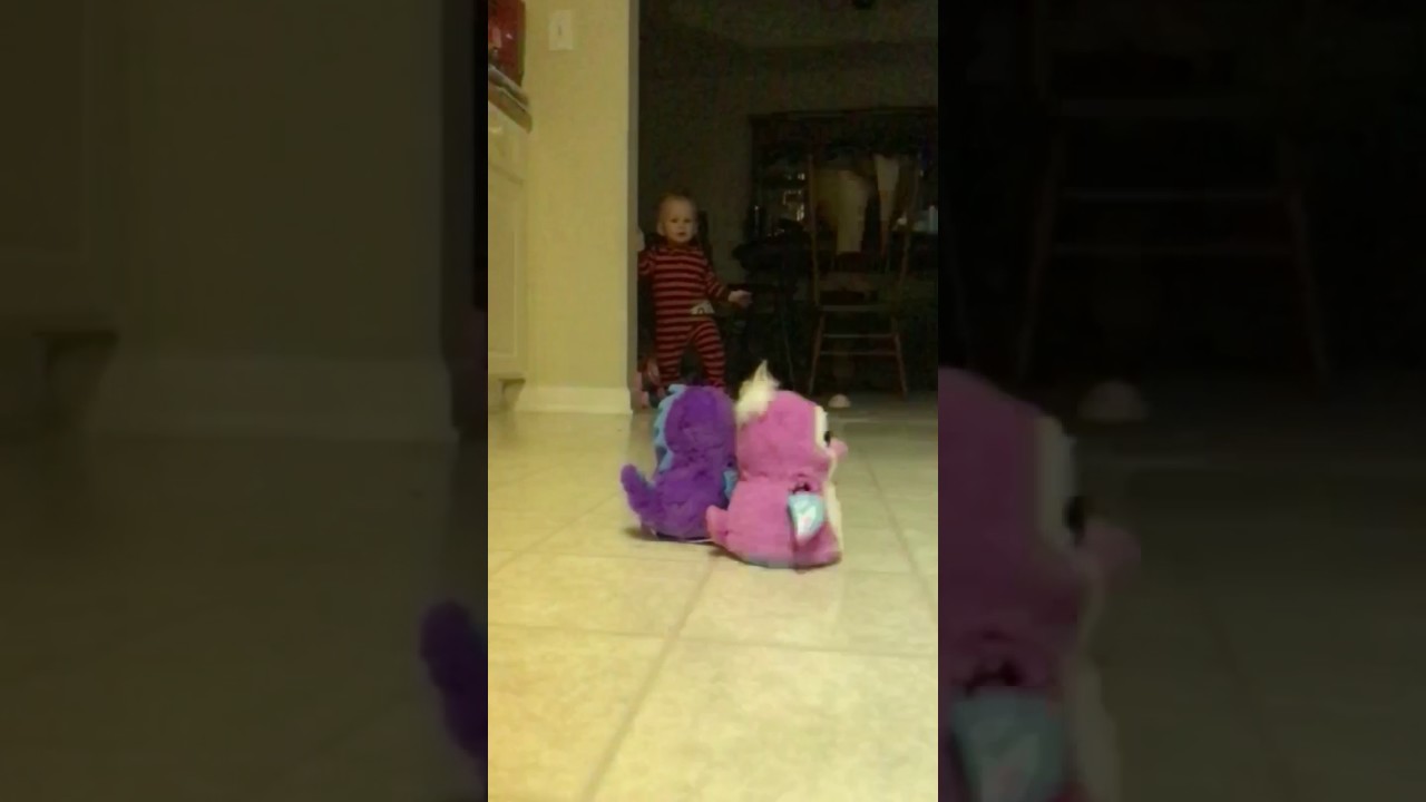 Hatchimal vs. baby Zilla