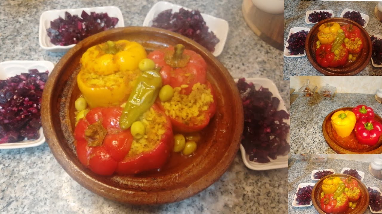 طاجين فلفلة معمرة بالروز بطريقتي طبق مغدي وصحي باقل تكلفه وسهل التحضير