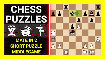 Chess Puzzles to Practice. Themes: Mate in 2, Short puzzle, Middlegame. Learn Chess