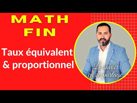 MATHS FIN Exercices corrigés taux proportionnel et équivalent: série 01