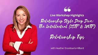 The Intellectual Istp Intp Relationship Tips Youtube