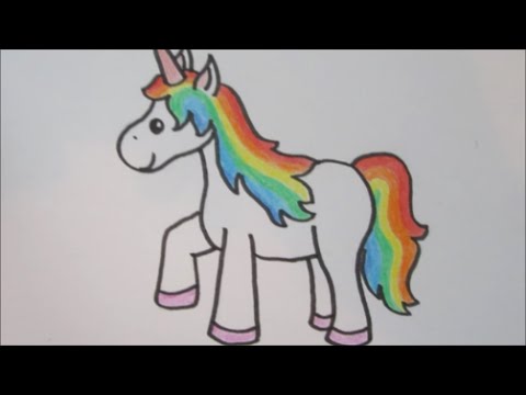 Cartoon eenhoorn/unicorn | 'How to draw' #43 - YouTube