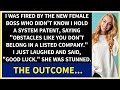 I patent holder was fired by clueless boss laughed wished her luck she was stunned outcome