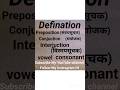 Grammer #preposition #conjuction #interjuction #Grammer parts of speech defination #