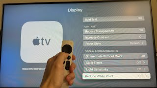 Apple TV: How to Turn On/Off Reduce White Point Tutorial! (For Beginners)