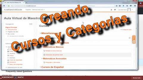 Tutorial Moodle: Creando Cursos y Categorías