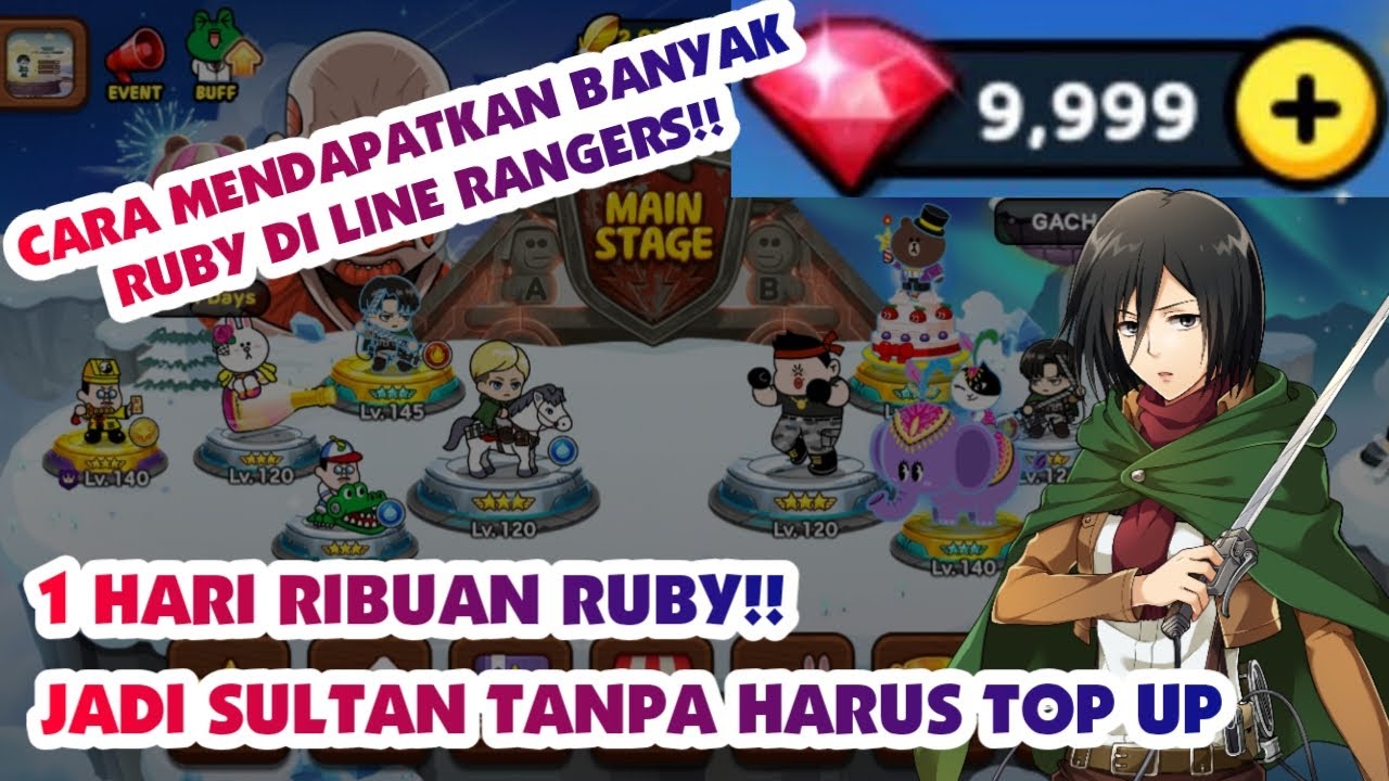 CARA MENDAPATKAN BANYAK RUBY DI LINE RANGERS!! TIPS DAN TRICK BANYAK ...