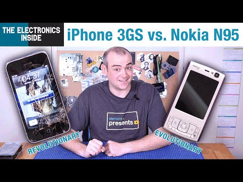 iPhone 3GS बनाम Nokia N95 टियरडाउन तुलना - अंदर का इलेक्ट्रॉनिक्स