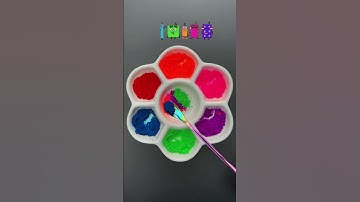 Guess the mixed color of Numberblocks characters #satisfying #colormixing #numberblocks