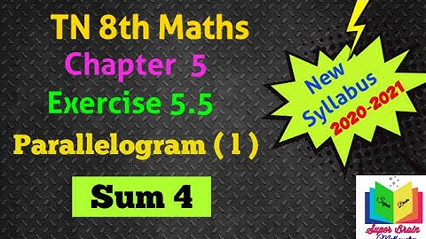 8th maths Chapter 5 Exercise 5.5 Sum (I)4 | class 8 Maths 5th chapter | Super brain mathematics