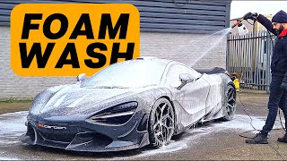 Cleaning a Dirty McLaren 720s Foam Wash - Luxury Car Detailing