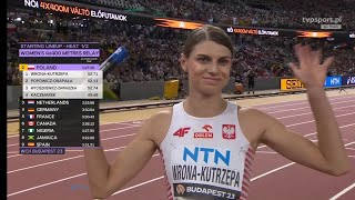 MŚ w LA Budapeszt 2023 elim. sztafety 4x400mK bieg 1 Polki z awansem do finału!