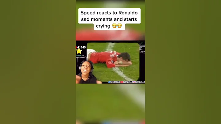 Speed reacts to Ronaldo sad moments and starts crying 😂 #shorts