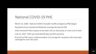 COVID-19 PHE Unwinding Update for Providers and Partners