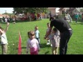 Tennis champion Novak Djokovic visits kindergarten in Serbia