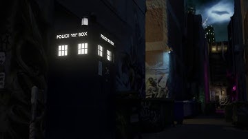 The Tardis Materialises in Gotham | Blender 2.8 Animation
