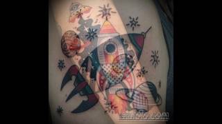 Значение тату ракета - фото примеров рисунков готовых татуировок