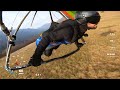 High speed hang gliding landing ( 150 kmh - 93 mph )
