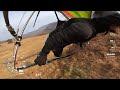 High speed hang gliding landing ( 150 kmh - 93 mph )